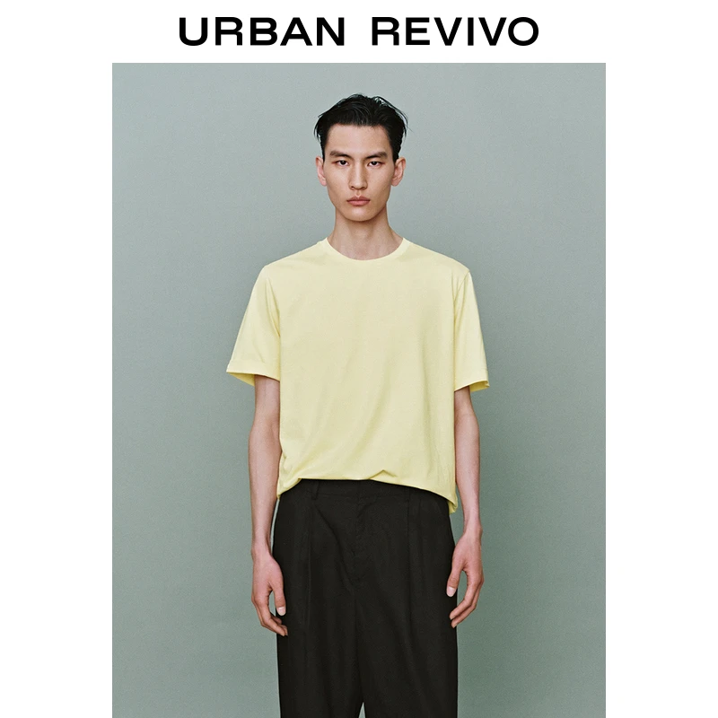 UR2025夏季新款男装时尚休闲百搭字母图案短袖T恤UMM450058