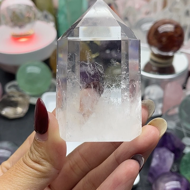 ʜ***·未镶嵌珠宝半成品水晶63白水晶柱