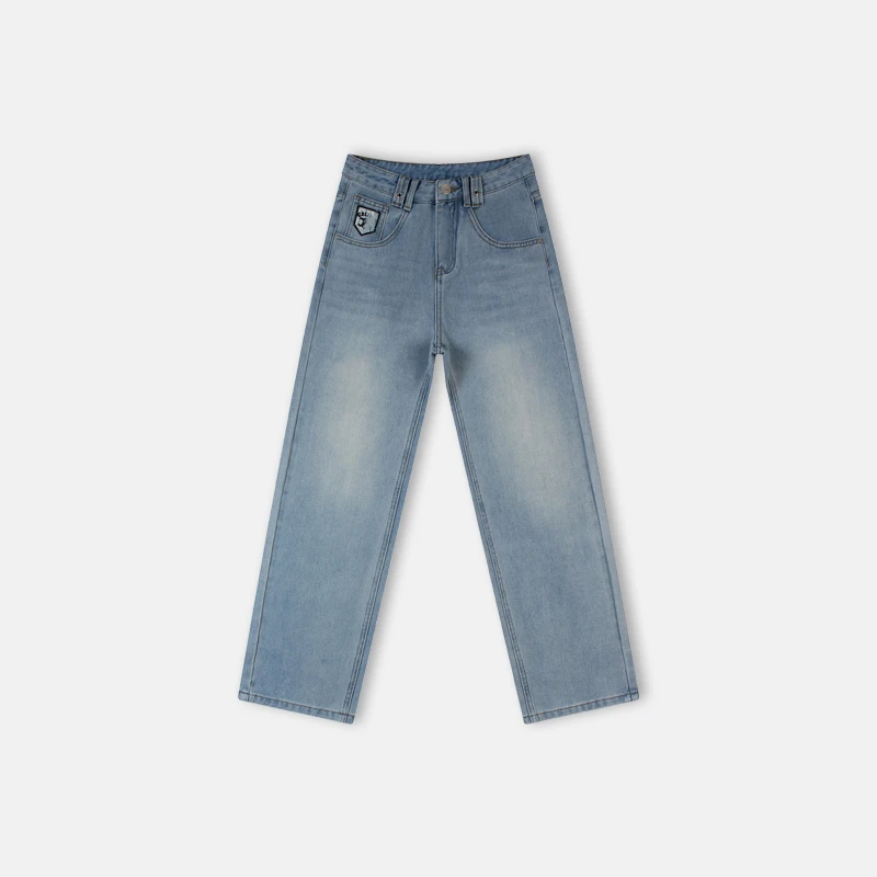 “口袋闪钻”新款直筒牛仔裤女款显瘦休闲裤子3509-1