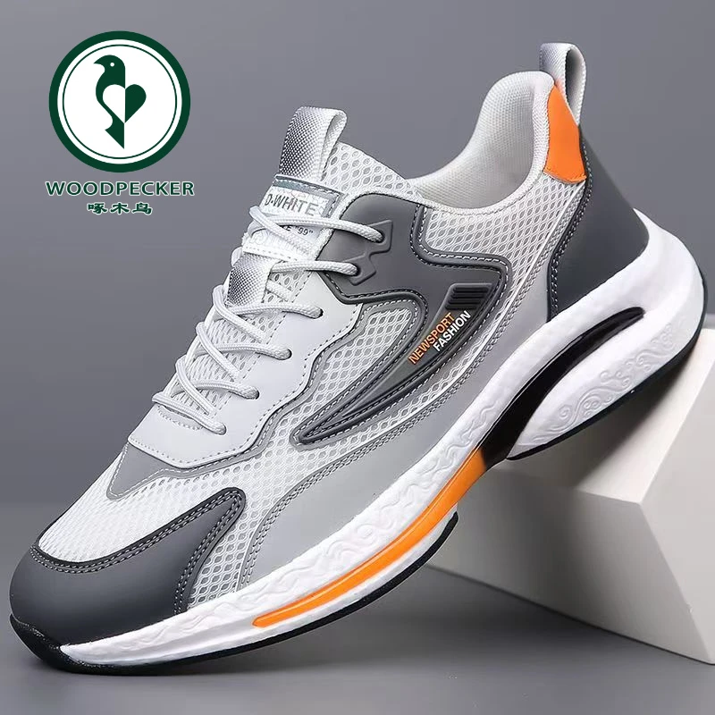 2025夏季新款男鞋透气休闲运动鞋网面防臭鞋子男款软底百搭跑步鞋