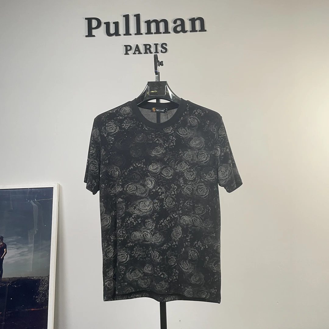 【设计】棕叶繁星 满天星系列 休闲圆领轻奢夏季时尚男士T恤