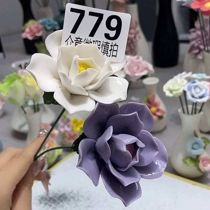 陶瓷纯手工捏花设计