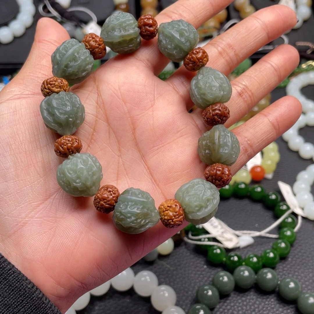 和田玉未镶嵌手链