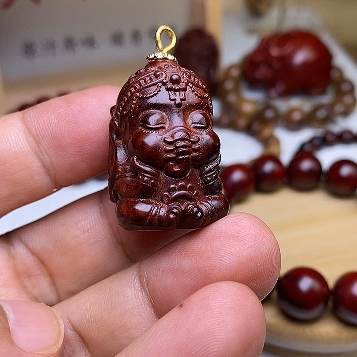L***晚手串/手链小叶紫檀挂坠