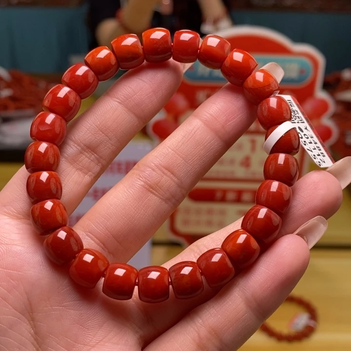 南红玛瑙未镶嵌手链瓦西虎皮纹  多样性发一