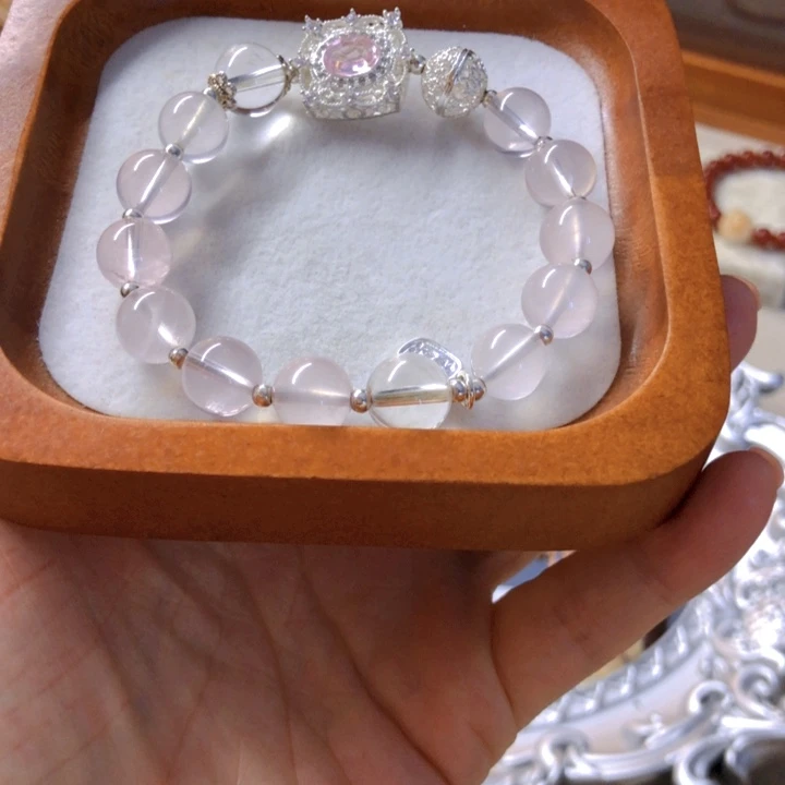 未镶嵌手串方解石-水晶