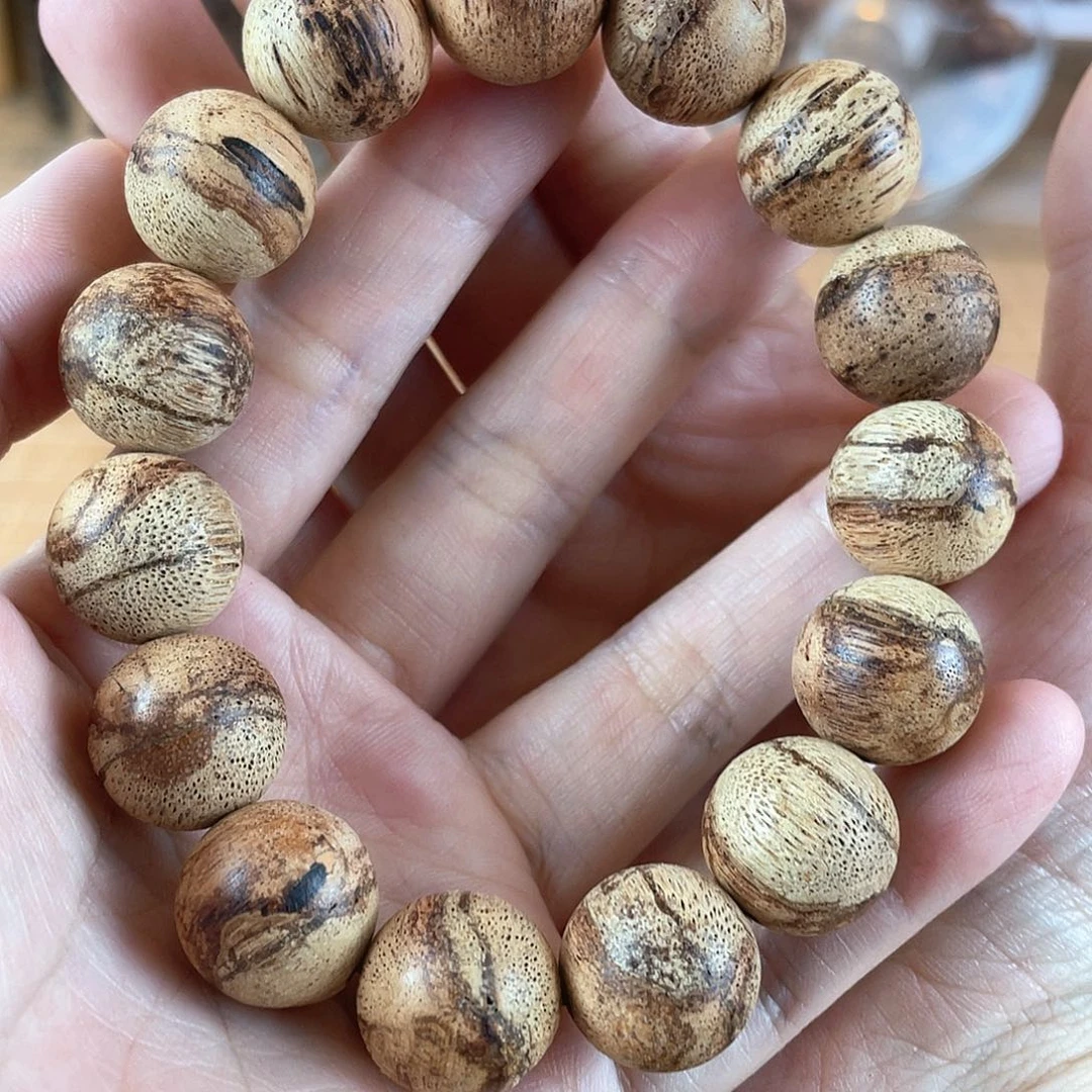 降真香手串/手链1.5海南大叶大黑线老粉大漏