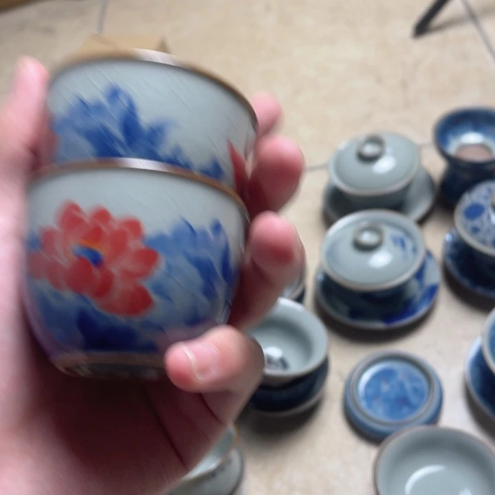 瓷片青花j客杯jjj