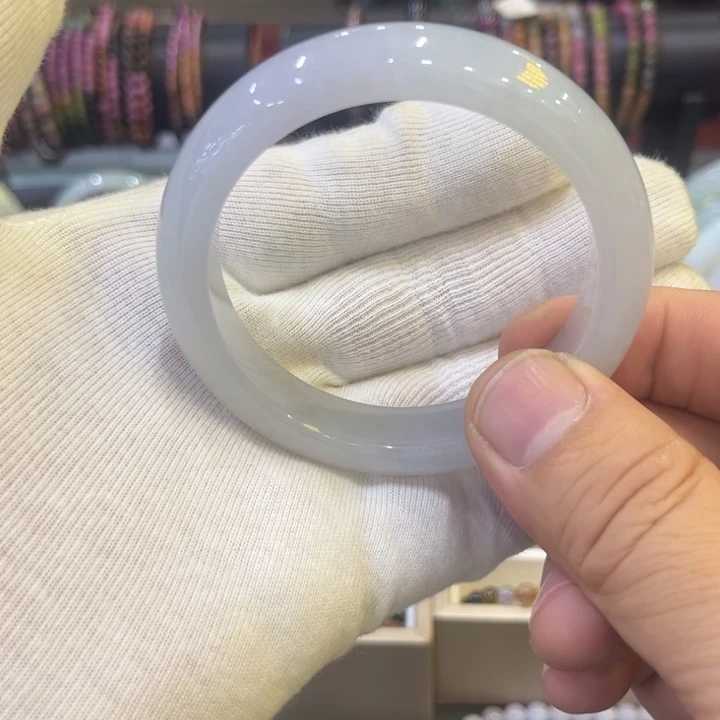 翡翠未镶嵌颈饰四海哥翡翠白月光正圈