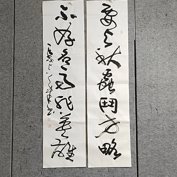 书法宋秉民。四尺对开。不好名马非英雄
