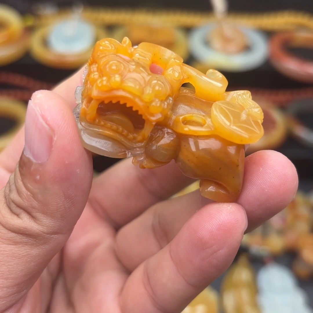 石英质玉（黄龙玉）合金手镯