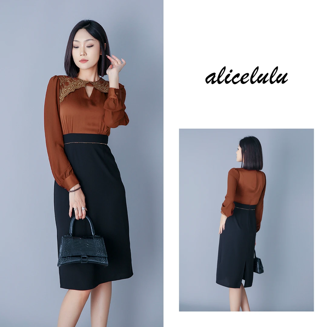 1 ALICE 华丽小调连衣裙 优雅蕾丝 时髦通勤 S2139000D