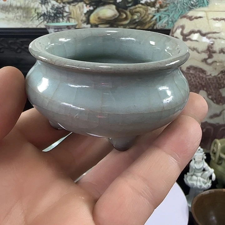 琉璃手工艺品陶瓷 小香炉