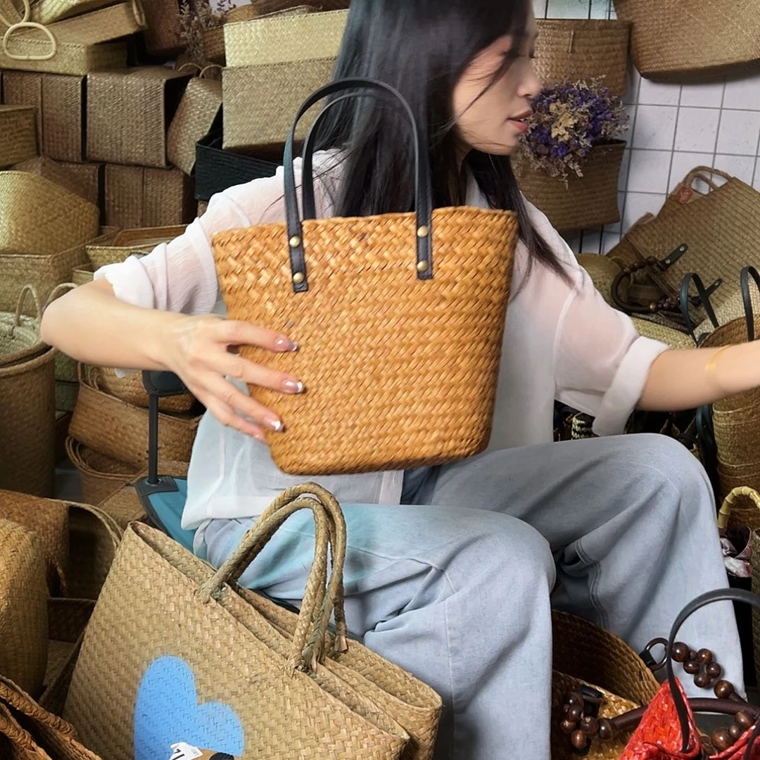 编织带草编包/草编收纳盒微瑕疵