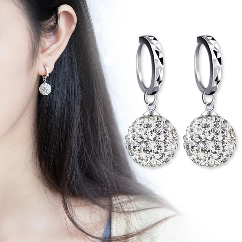 合金锆石耳饰 合金小灯泡轻奢高级感经典小众银针耳饰