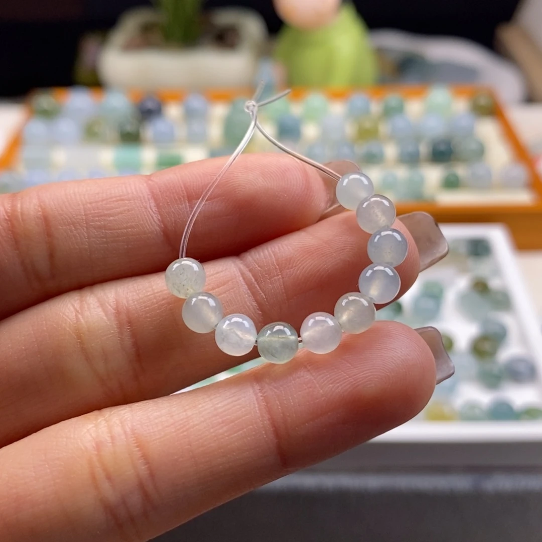 翡翠散珠天然翡翠一串4.9