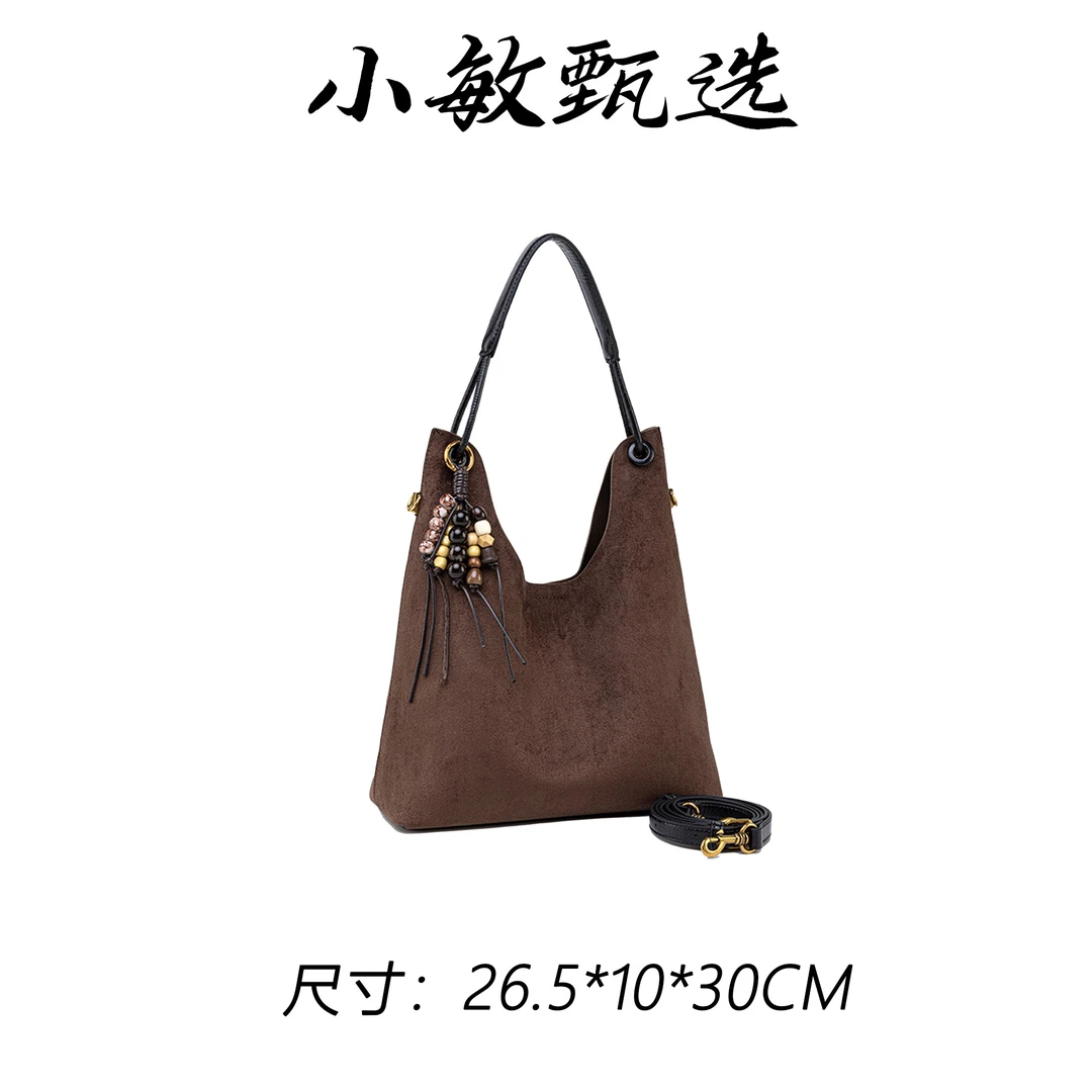 【小敏精选】渠道货QYX-98025-1-咖啡色春夏单时尚单肩女包