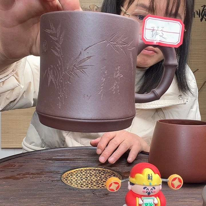 紫砂茶杯原矿紫砂杯