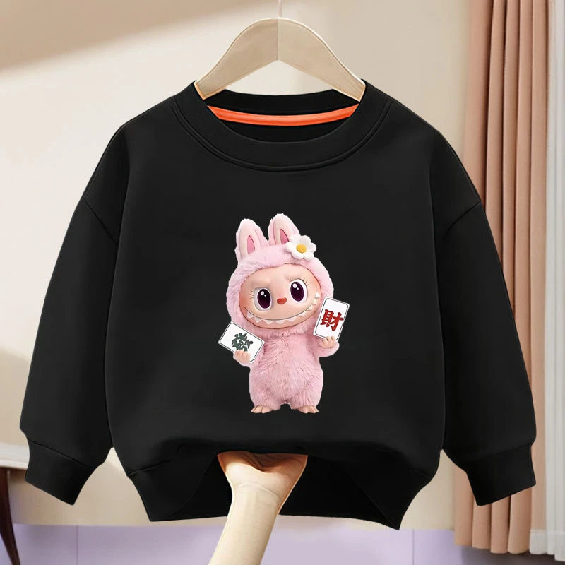 男女童卡通拉布布卫衣秋装洋气2025新款童装圆领卫衣打底衫春秋