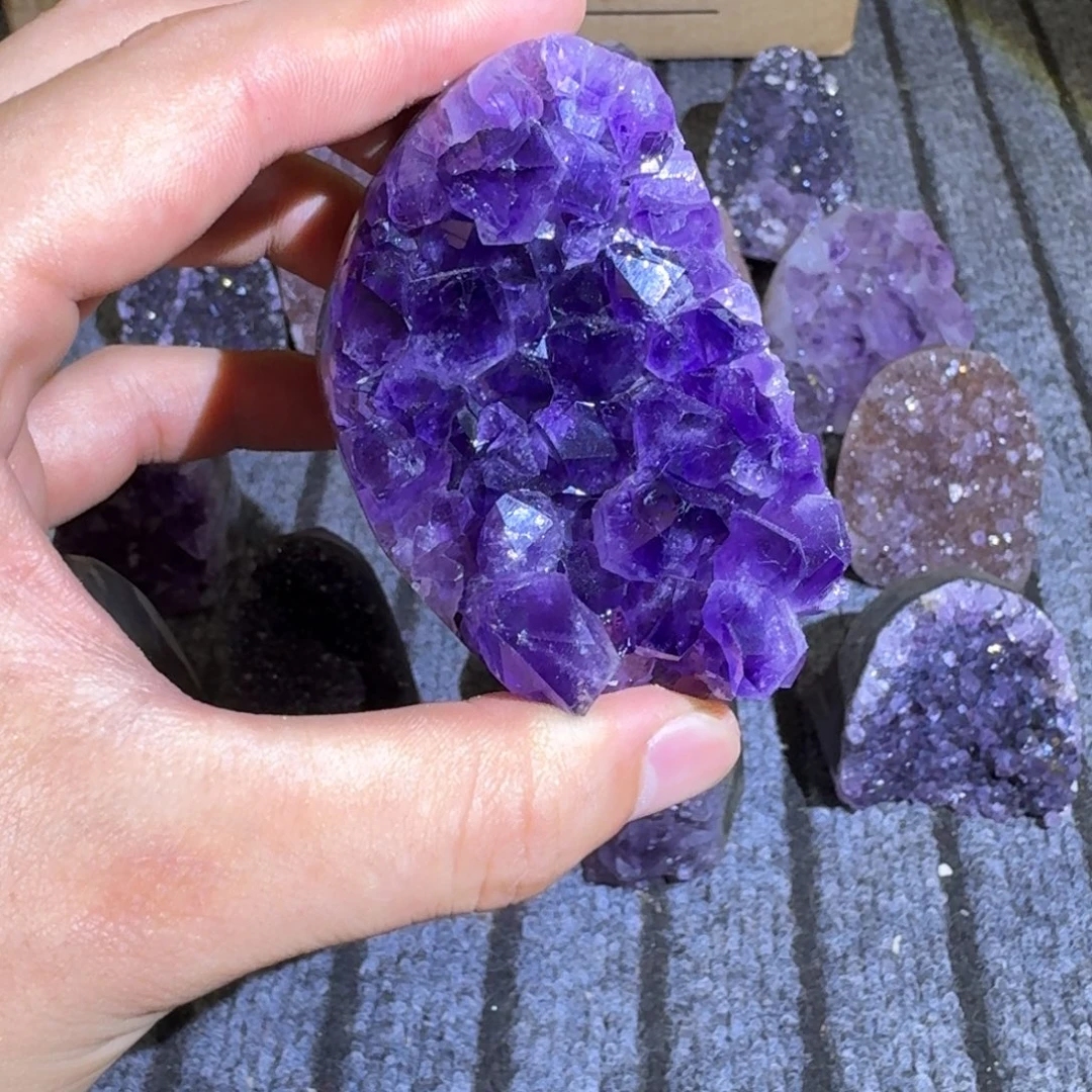 银S925镶嵌紫晶大型摆件（非配饰）