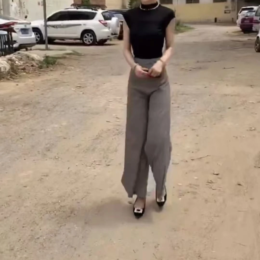 夏季新款显瘦上衣休闲直筒裤子潮流女装