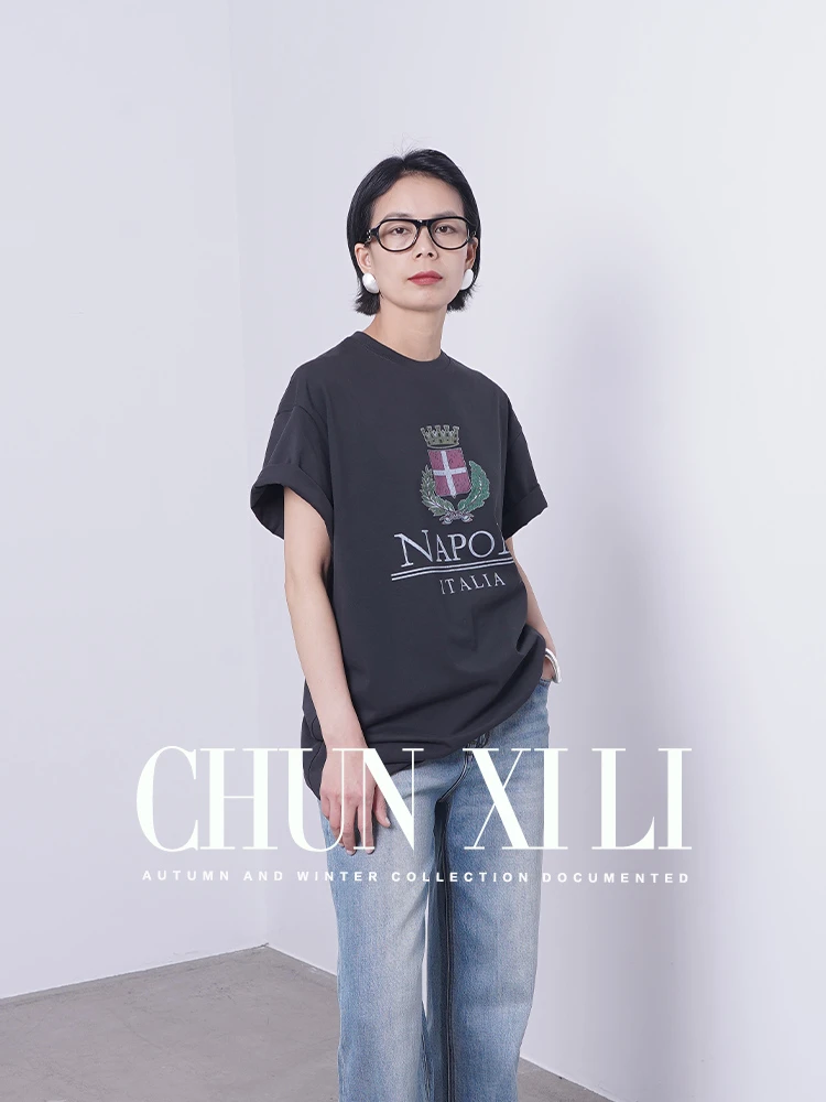 CHUNXILI/春熙里 春夏舒适时尚印花T恤 D08S51025