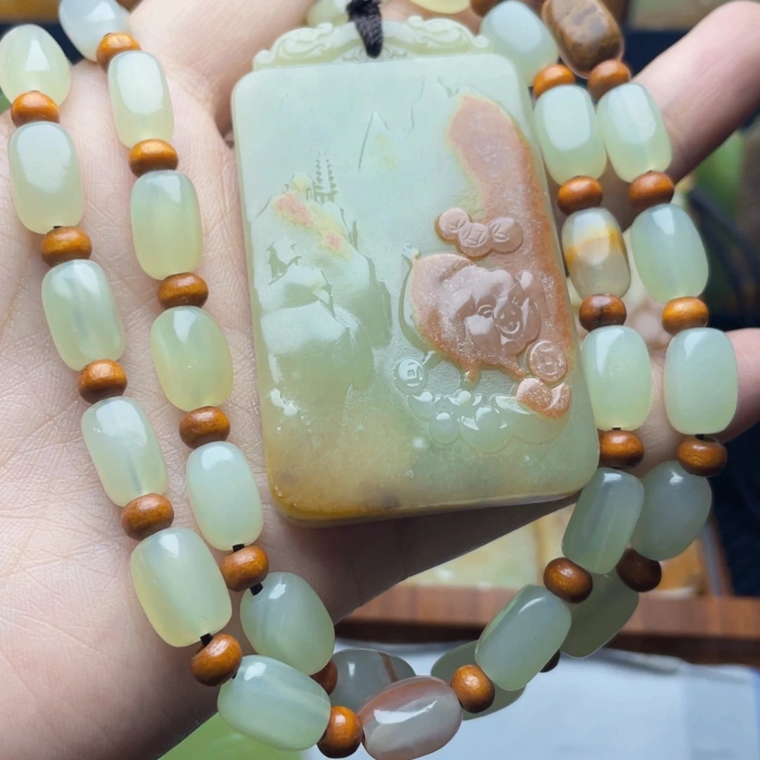 我***始新疆昆仑山料牌形