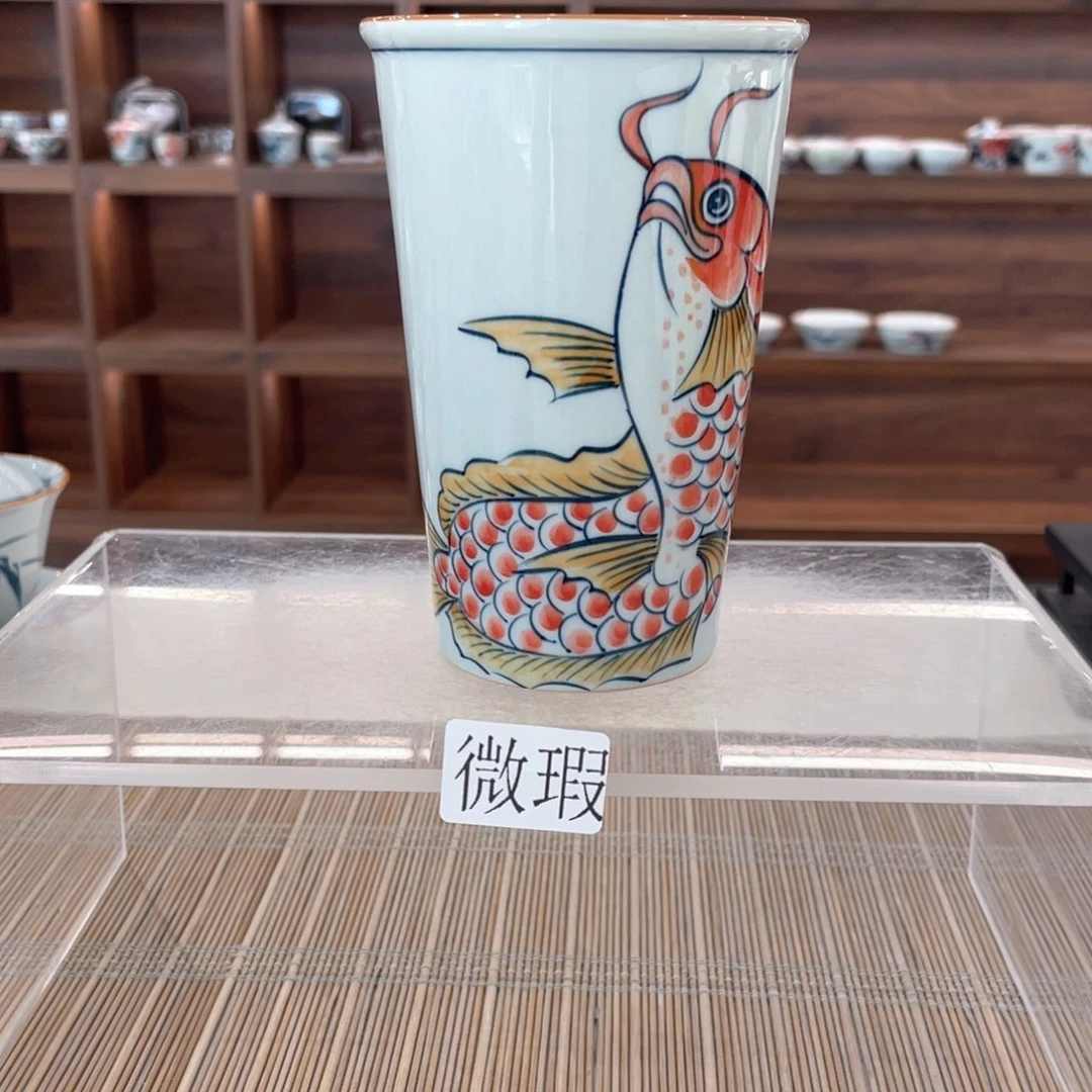 釉下手绘茶具微瑕