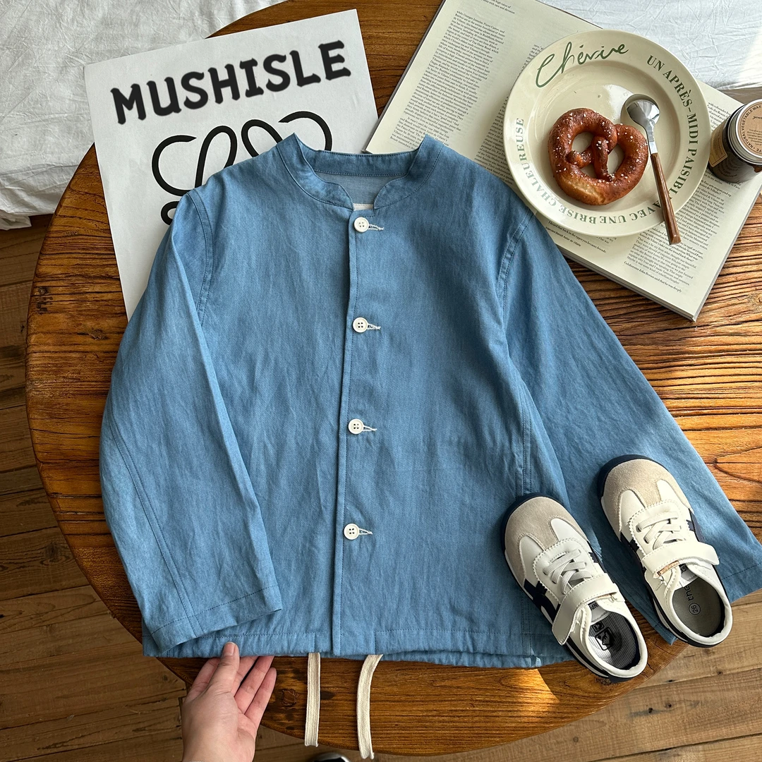 【MUSHISLE】阿又春季童装儿童男童中大童水洗纯棉牛仔外套85008C