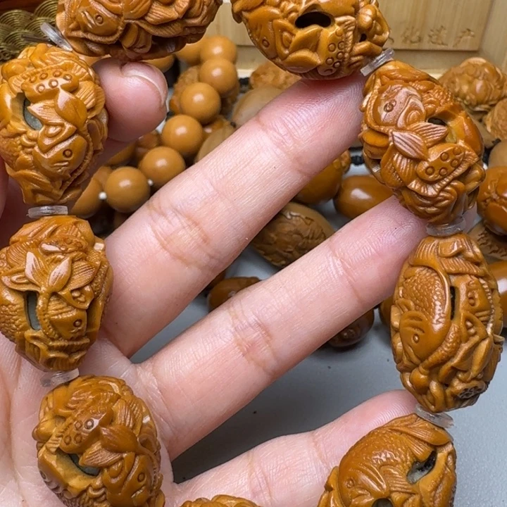 手串/手链橄榄核鱼戏莲花