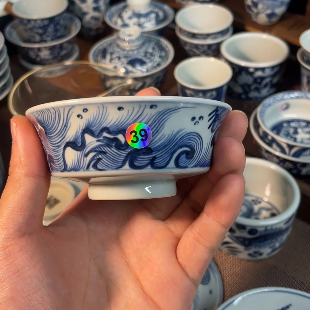 阅****、景德镇微瑕纯手工手绘金陵盏39