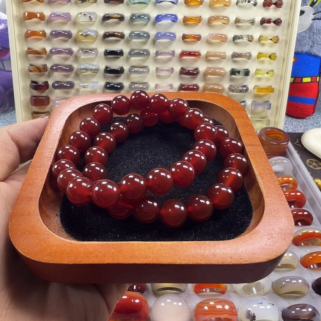 哦***玛瑙/玉髓未镶嵌戒指A21不退换港两条