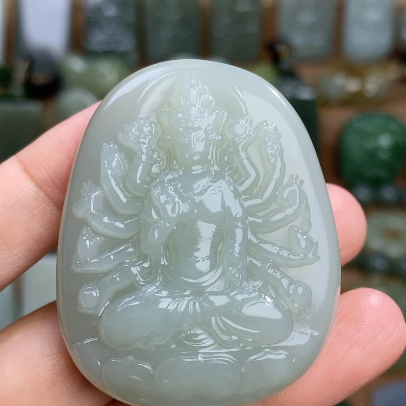 【闪购商品】和田玉未镶嵌挂件千手观音