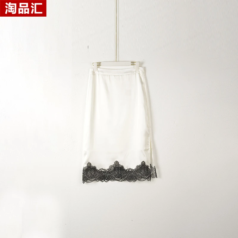 【Y专柜捡漏】深圳高端时尚女装KBC-高级蕾丝绣红半裙0423-白色正码