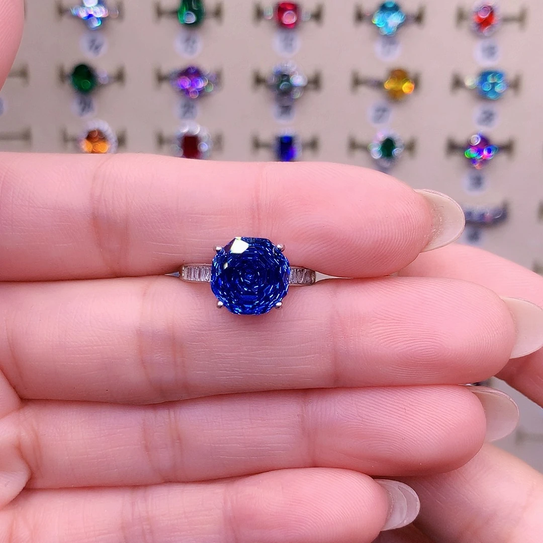 银S925镶嵌戒指托帕石