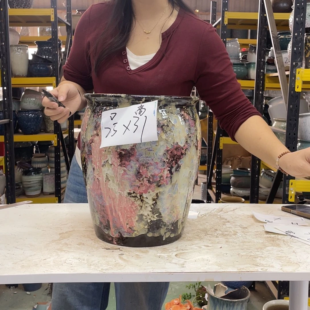 宜兴紫砂粗陶花盆