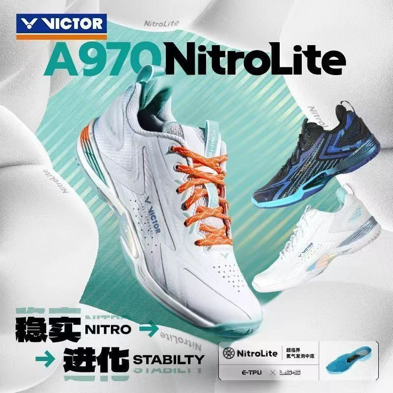VICTOR/威克多A970NL李梓嘉同款羽毛球鞋胜利超临界氮气发泡中底
