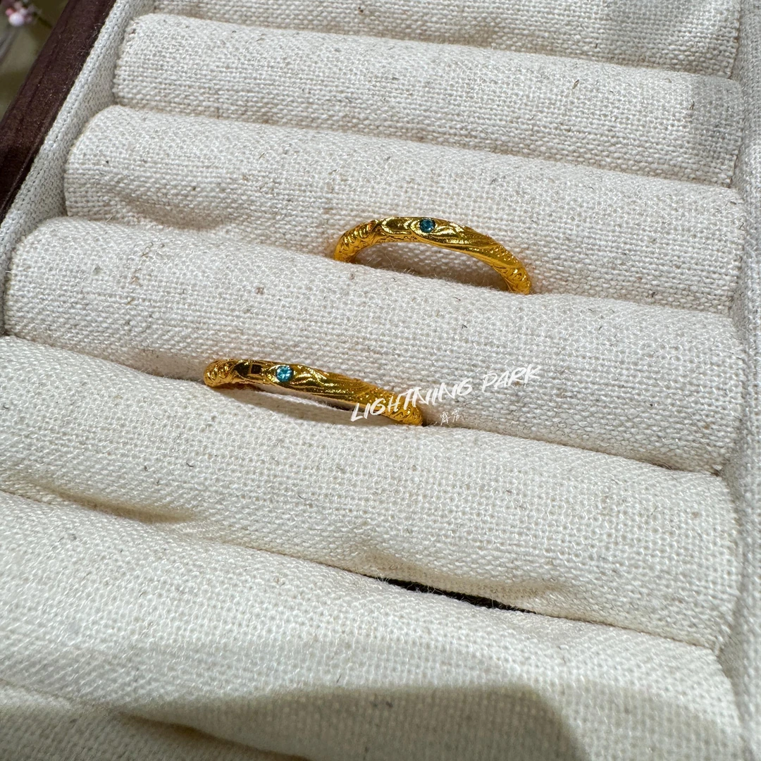 LIGHTNINGPARK 新中式国风乾坤圈轻奢戒指