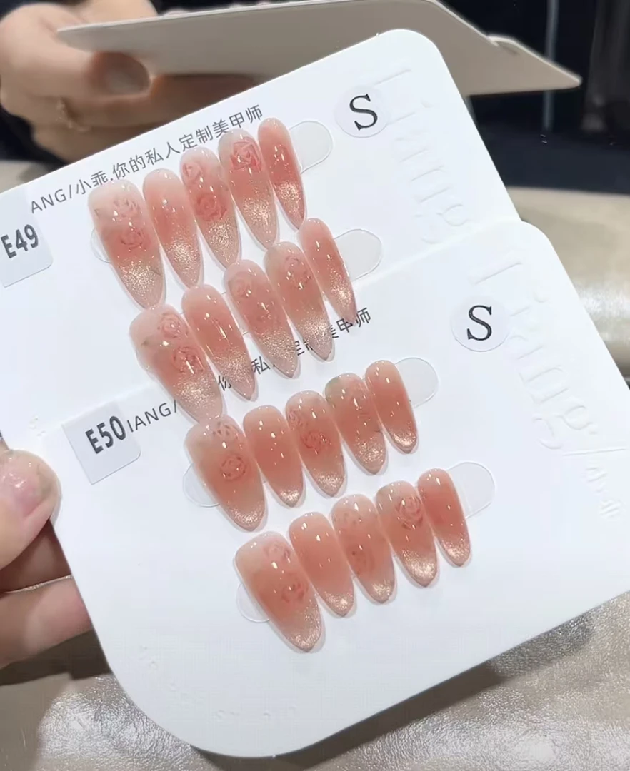 【玫瑰】高端 纯手工 定制 穿戴甲 轻奢美甲显白气质穿戴式