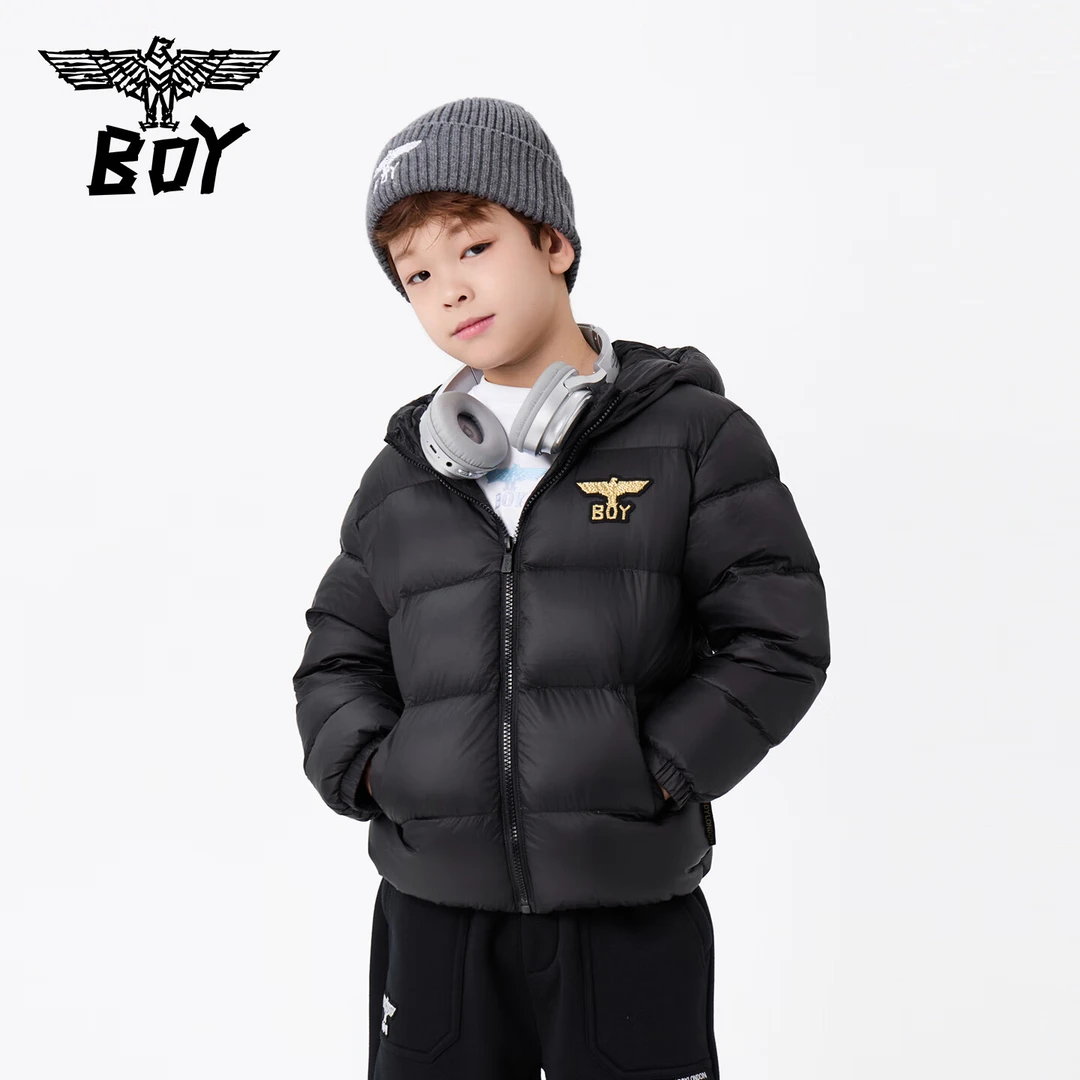 【金鹰祥羽】BOY JUNIOR潮牌25秋新款时尚潮流休闲薄款羽绒服男女童