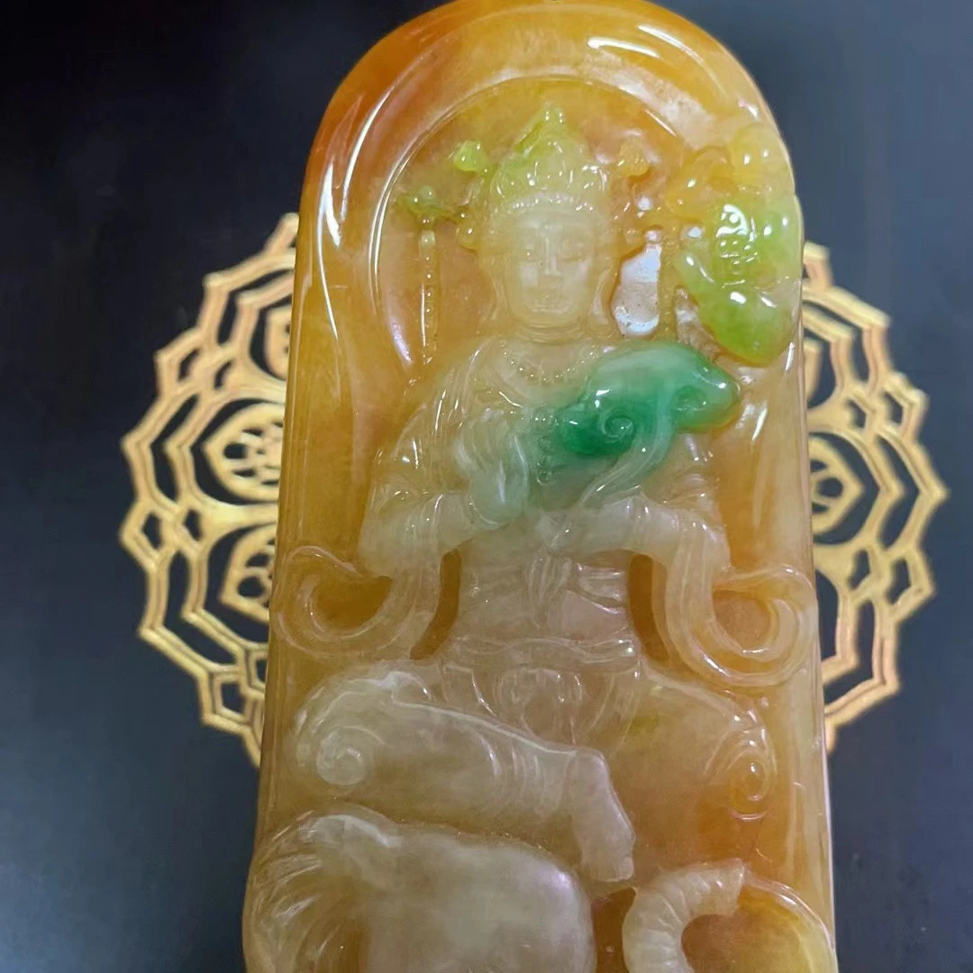 挂件普贤精工雕刻