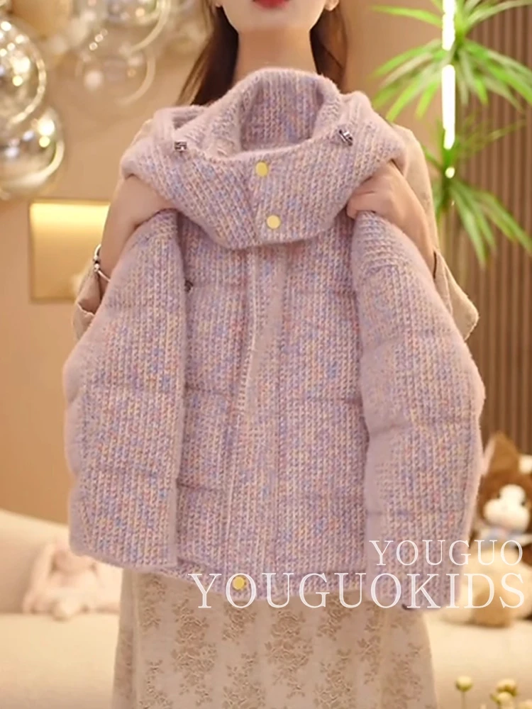 女童棉服冬装2025新款洋气儿童加厚棉袄冬季羽绒棉衣保暖连帽外套