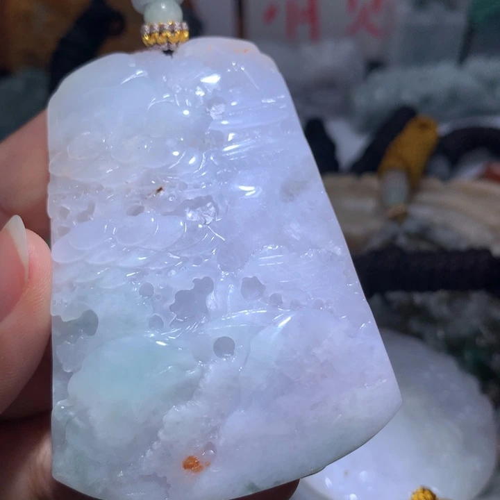 翡翠未镶嵌颈饰保真天然A货翡翠