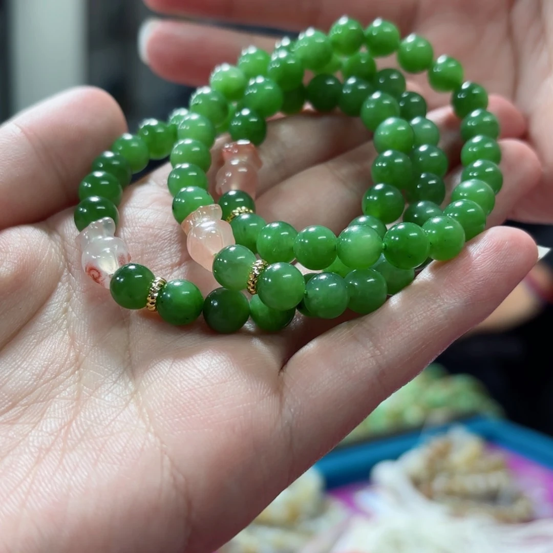 和田玉手串未镶嵌拍一发一多样性