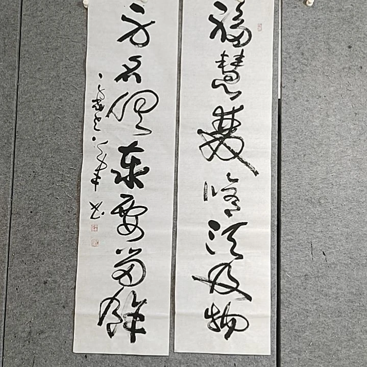 书法宋秉民。四尺对开。福慧双修