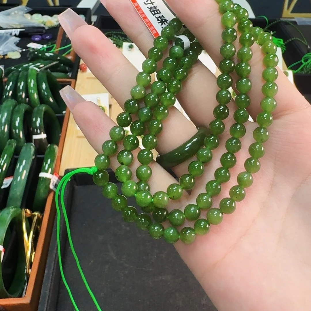 和田玉未镶嵌颈饰碧玉卡6 108