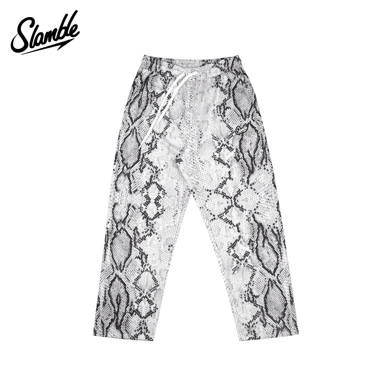 SLAMBLE美式直筒高弹运动休闲篮球睡裤长裤男女满印潮宽松个性侣