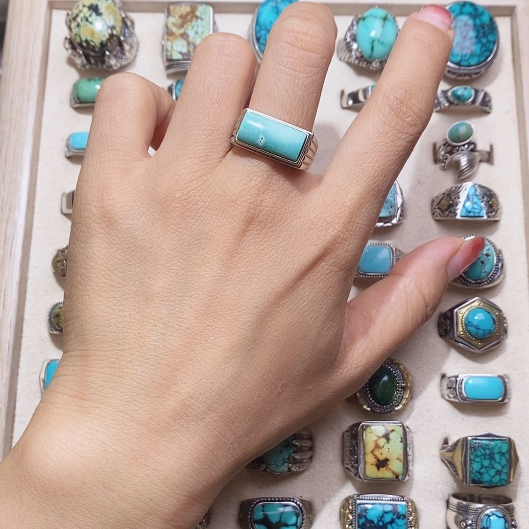 绿松石银S925镶嵌颈饰