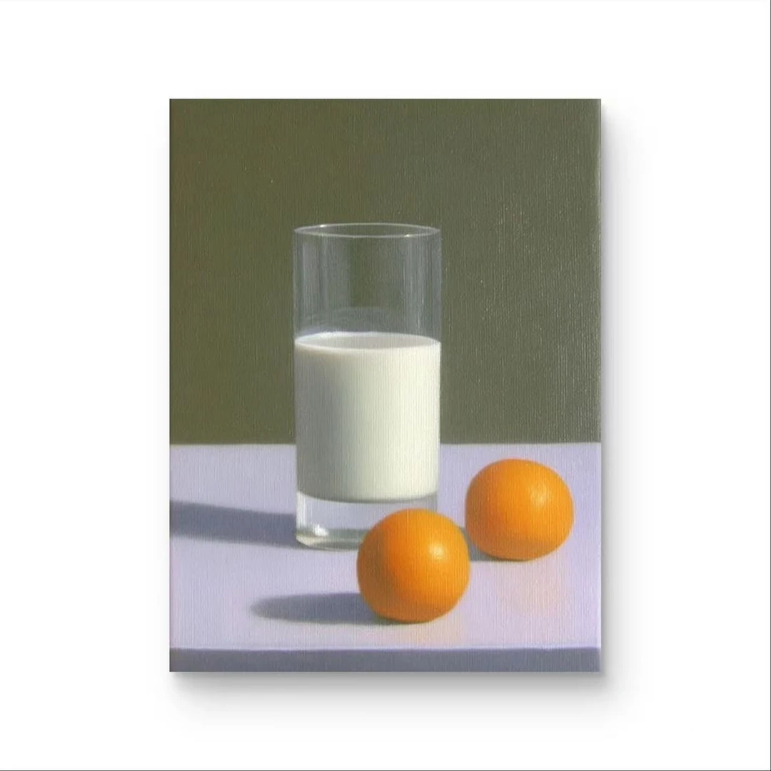 《橘子牛奶》原创手绘画/40x60cm/简约系列JY-111