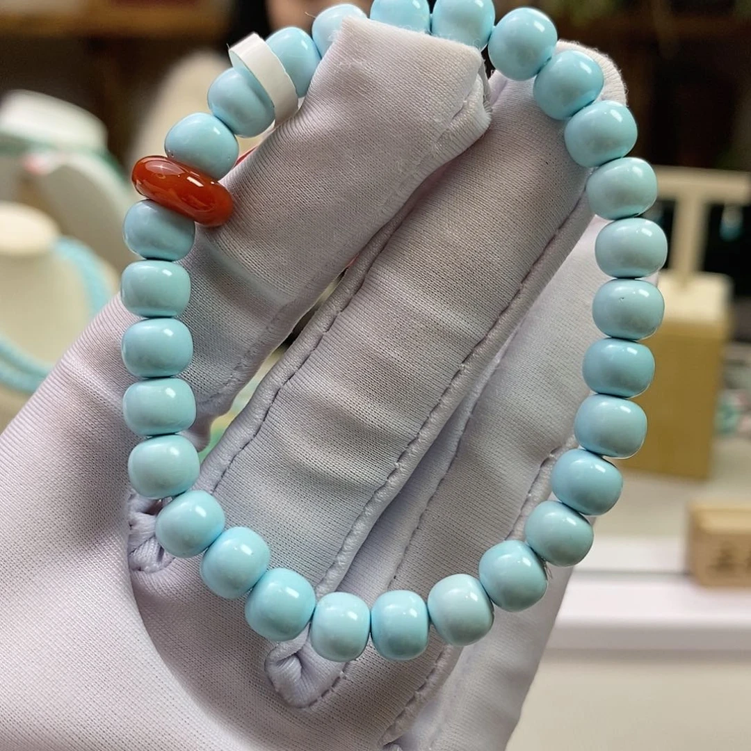 绿松石A18高瓷天空蓝卡7未镶嵌